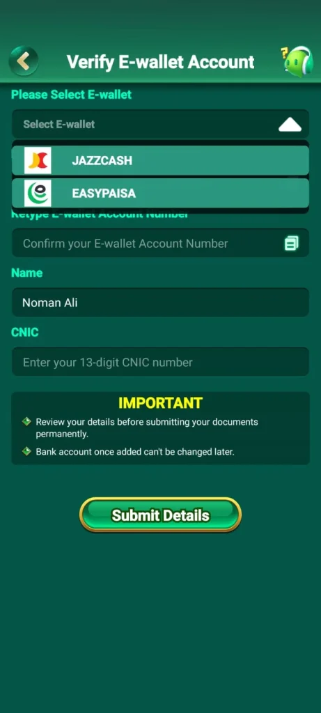 Spin Winpk Withdraw